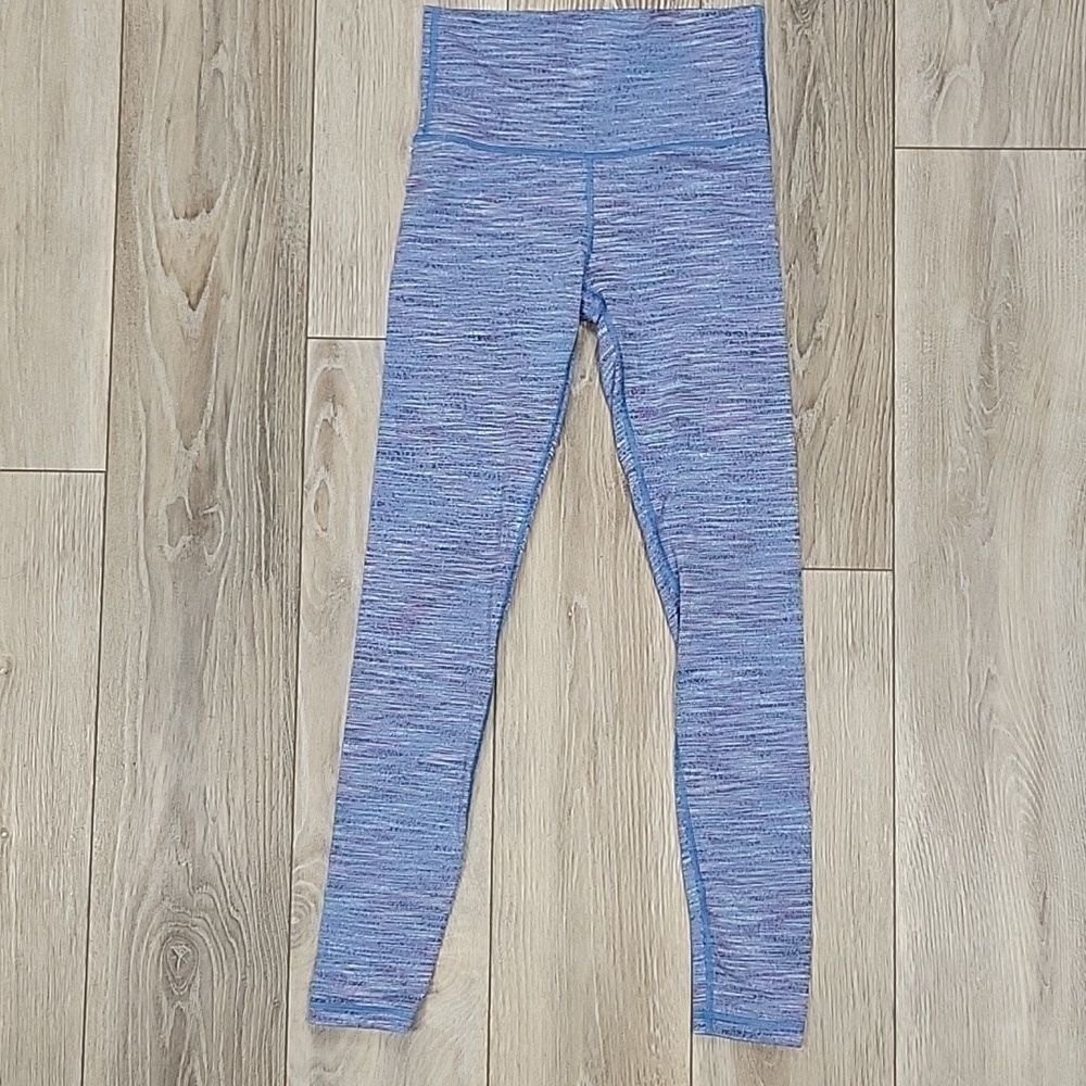 Ivivva by Lululemon Size 12 Kids Blue Space Dyed Rhythmic Tight High Low